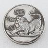 Artesanato antigo, material de latão, doze animais do zodíaco, dólares de prata, moedas comemorativas, medalhas comemorativas