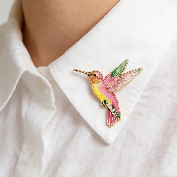 4 Pezzi Spilla Multifunzione in Metallo a Forma di Colibrì per Abiti Borse Cappelli Con Accessorio Colorato Vivace Gioielli da Donna