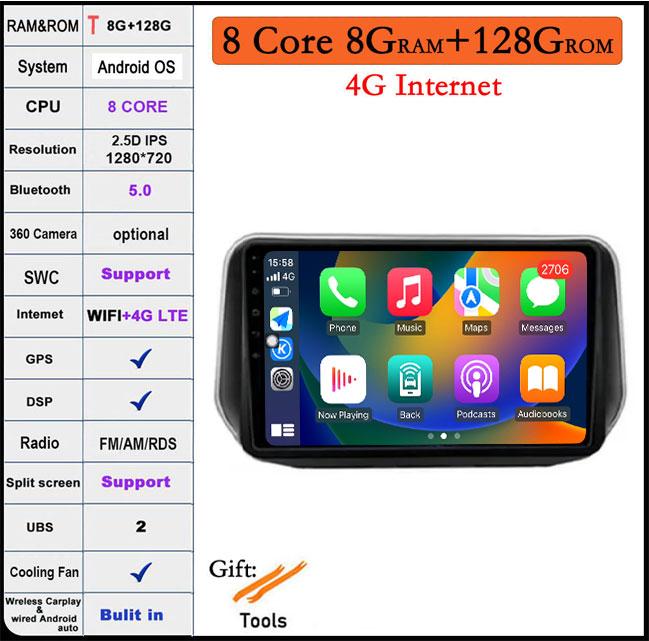 10.1 Lnch For Hyundai Santa Fe IX45 2018 2019 2020 Car Video CarPlay Stereo GPS Navigation Autoradio Multimedia Auto