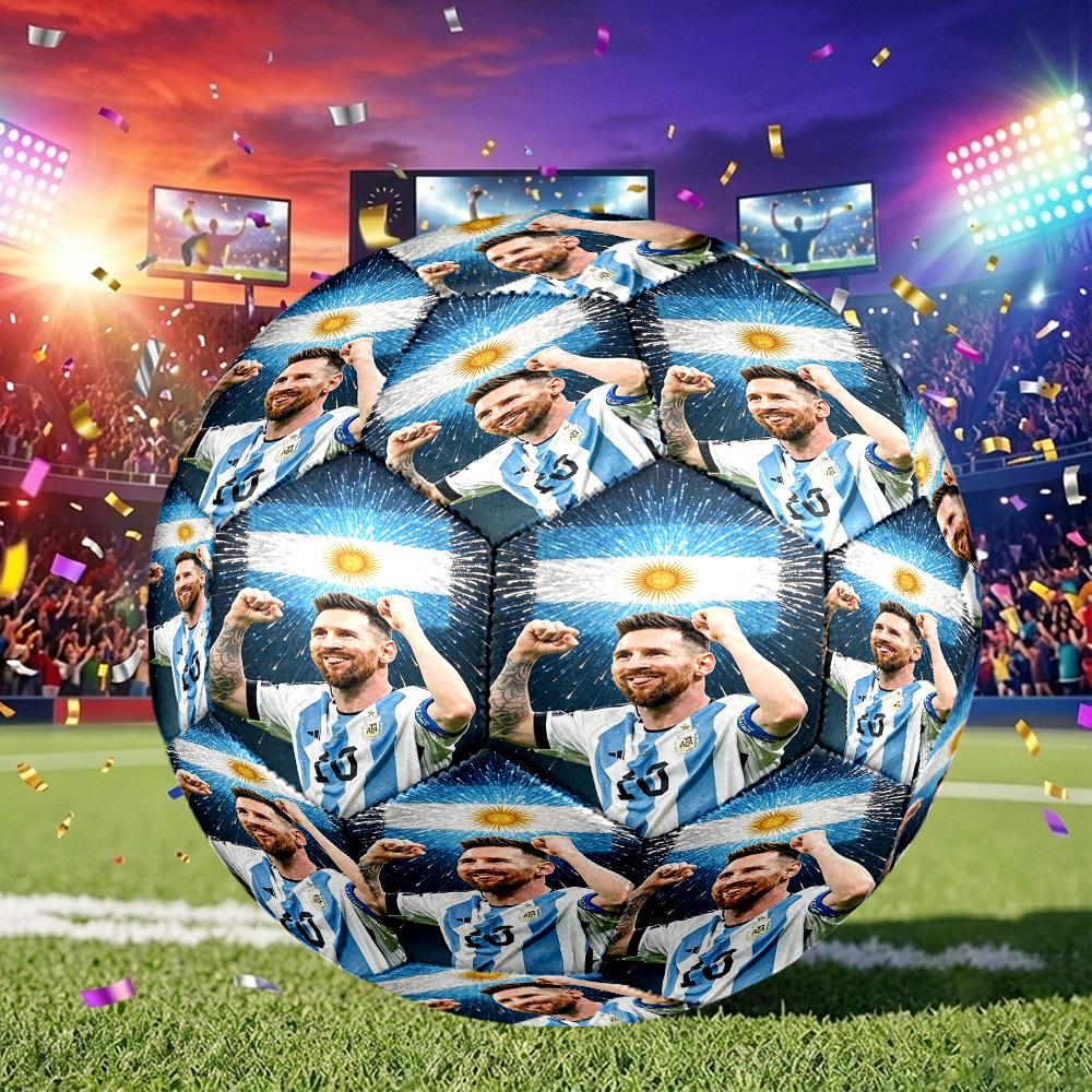 1 pallone da calcio Argentina Celebration Taglia 5, Adatto per partite di allenamento/allenamenti per tornei, Leggero e resistente gt70720