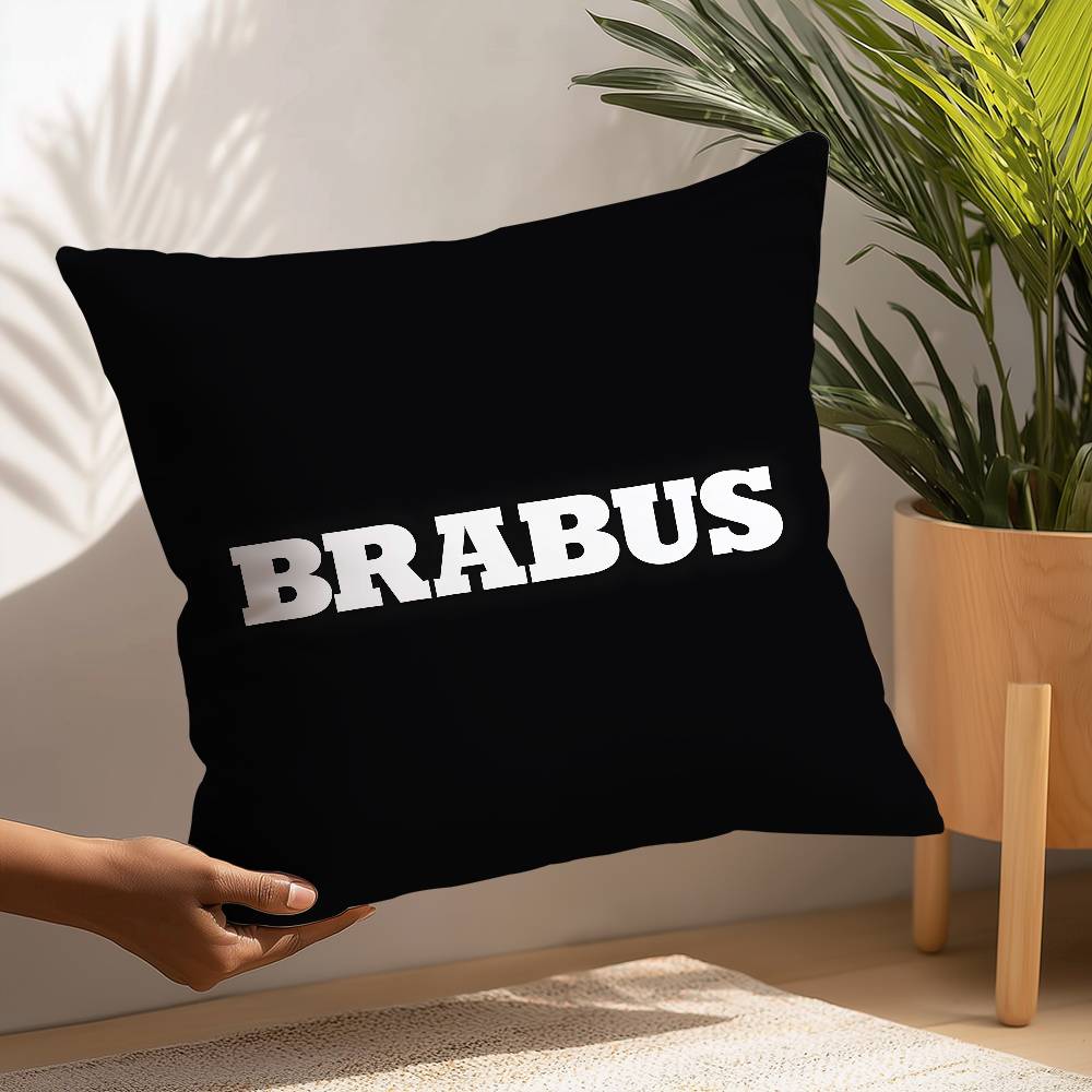Luxury B-BRA-B-B-BUS Pillow Case Square Double‑Sided Print Cushion Case For Sofa Home Bedchamber Decor Gift