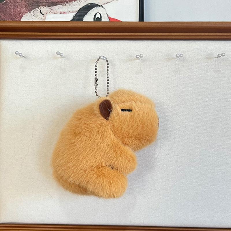 

Милый брелок для ключей Capybara, мультяшная счастливая морская свинка, кукла, кулон, брелок для автомобиля, рюкзак, подвески, сумка, декор, аксессуары