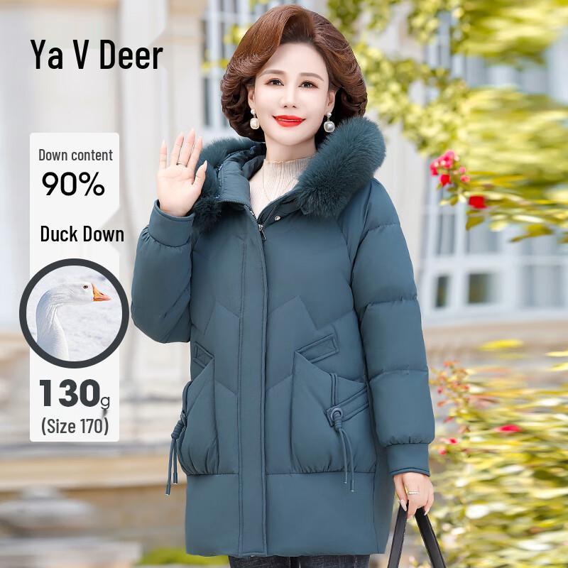 

Yalu Women s Mid-Length Hooded Down Jacket 2XL