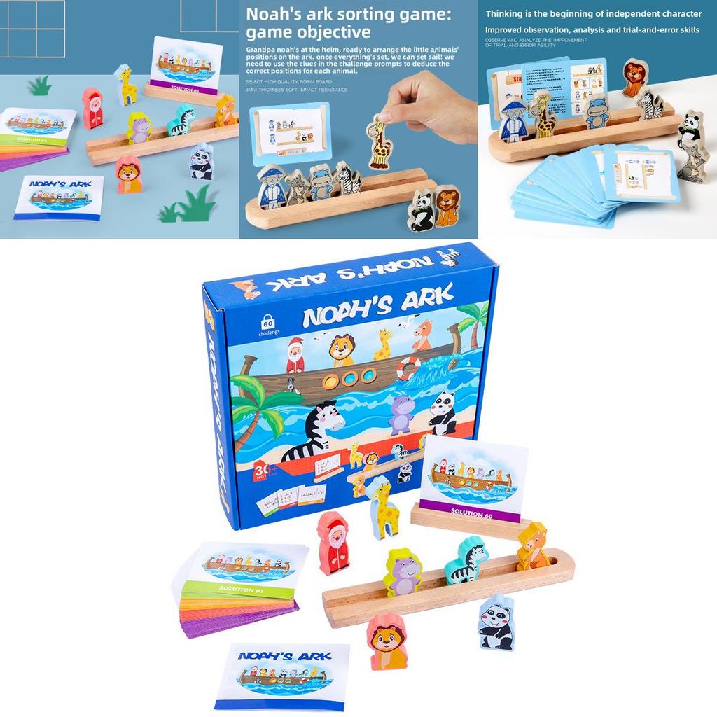 Kids Noahs Ark Wooden Stackers For Logic Skills And Imagination Building