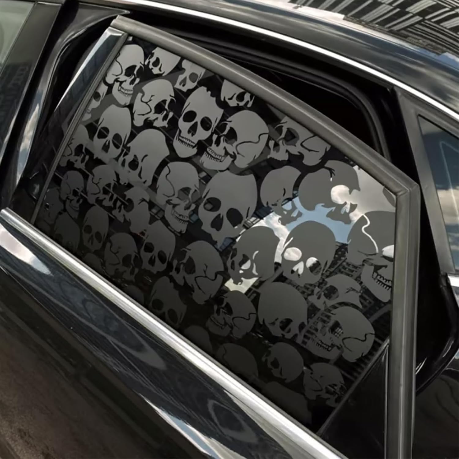 

Car Window Full Coverage Skull Decal,Halloween Horror Car Window Stickers Car Decals for Men (Style 3) Style 3