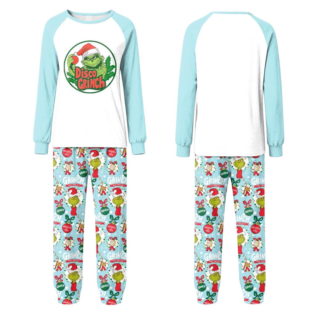 Familienpassendes Christmas Print Langarm-Schlafanzug-Set für Eltern und Kinder