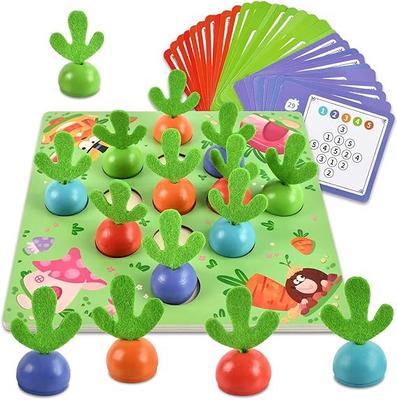 Memory Game Memo For Children Carrot Chess Wooden Educational