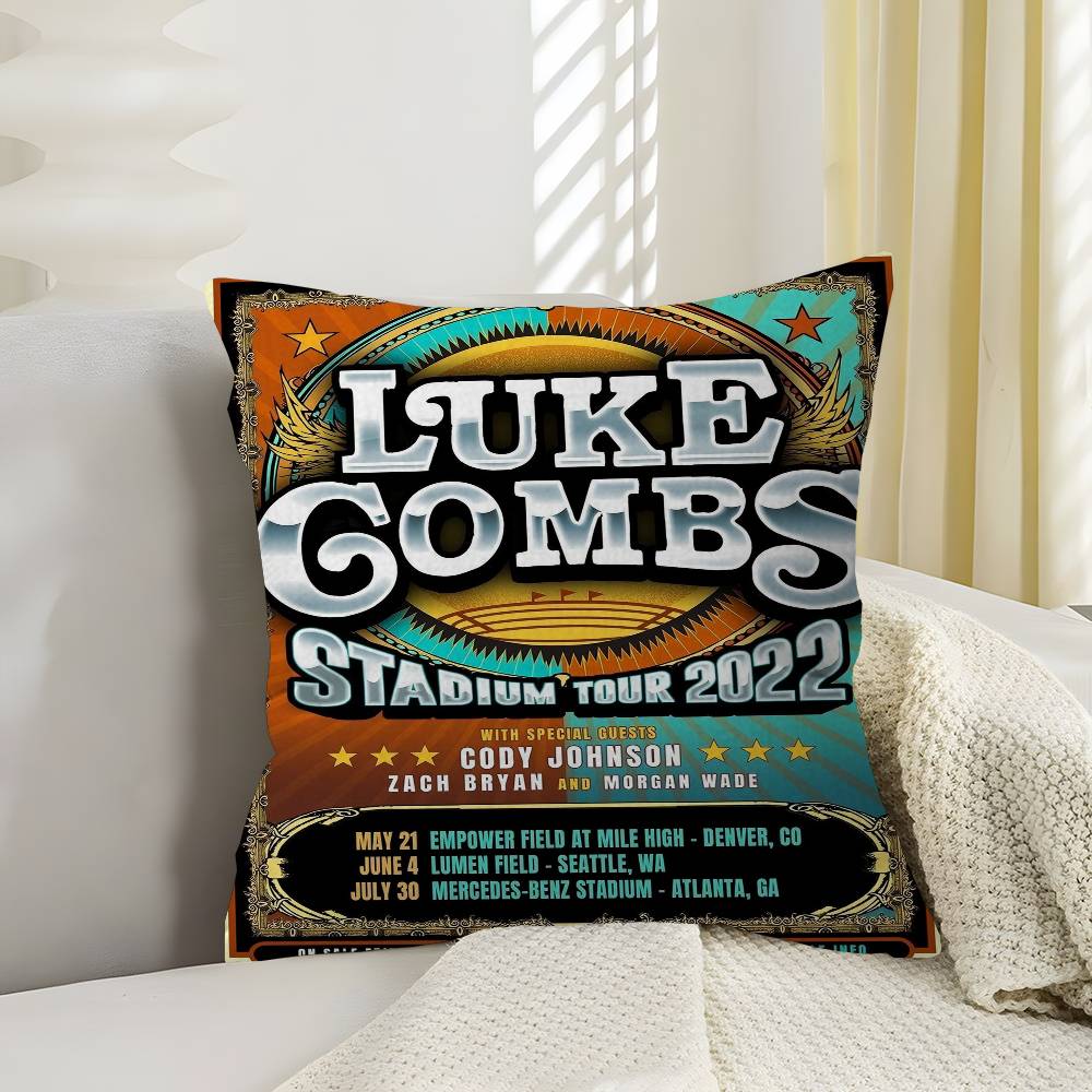 

Singer Luke Combs Popular Music Album Pillowcases Home Bedding Decorative Pillow Cover Wedding Super Soft Pillow Case 30x30 cm