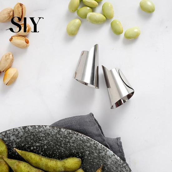 Beans Peeling Hand Protector 10Pcs Stainless Steel Finger Adjustable Chestnuts Nuts Rust-resistant Vegetable Cutting Guard Protective Tool Kitchen