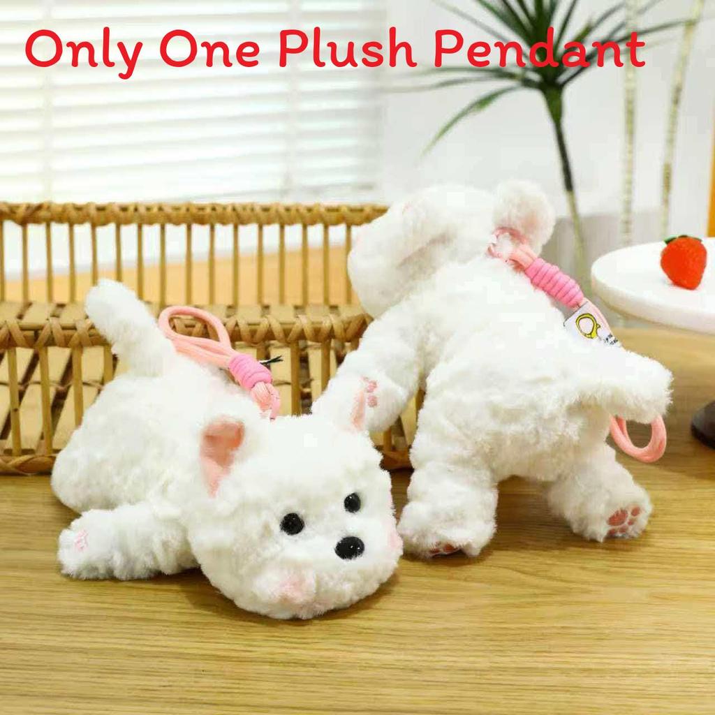 Plush Fox Keychain With Cord Cute Animal Pendant For Kids And Adults