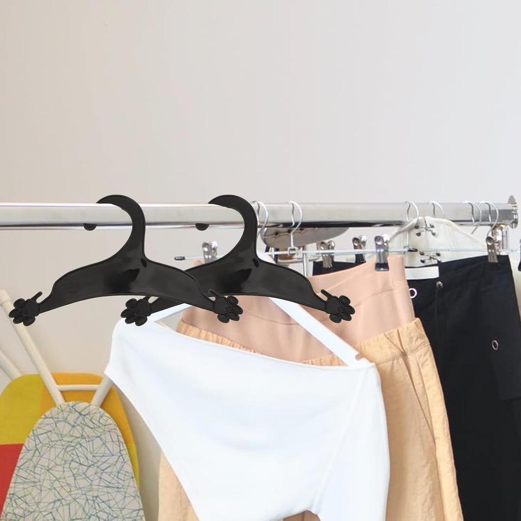 Pet Clothing Hanger, 10PCS Plastic - Skid Dog Puppy Cat Clothes Clothing Rack for Small Animals