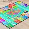 Cute Cartoon Dinosaur Rug for Bedroom Bedroom Playroom Decor for Kids Lovely Dinosaur Animal Pattern Carpet Blue Rug Non-Slip