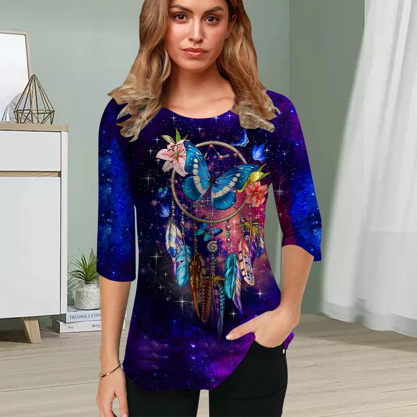 Женская блузка с принтом 3D сороки — фото 3