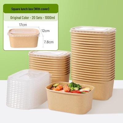 Meiliya Thickened Kraft Paper Disposable Meal Boxes