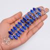 Lapis Lazuli Gemstone Silver Bracelet Handmade Bracelet Natural Lapis Lazuli Marquise Shape Ethnic Style WSJ-4637