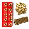 Long Lasting Carbide Inserts Blade Cutter Lathe Turning Tool Kit 10pcs