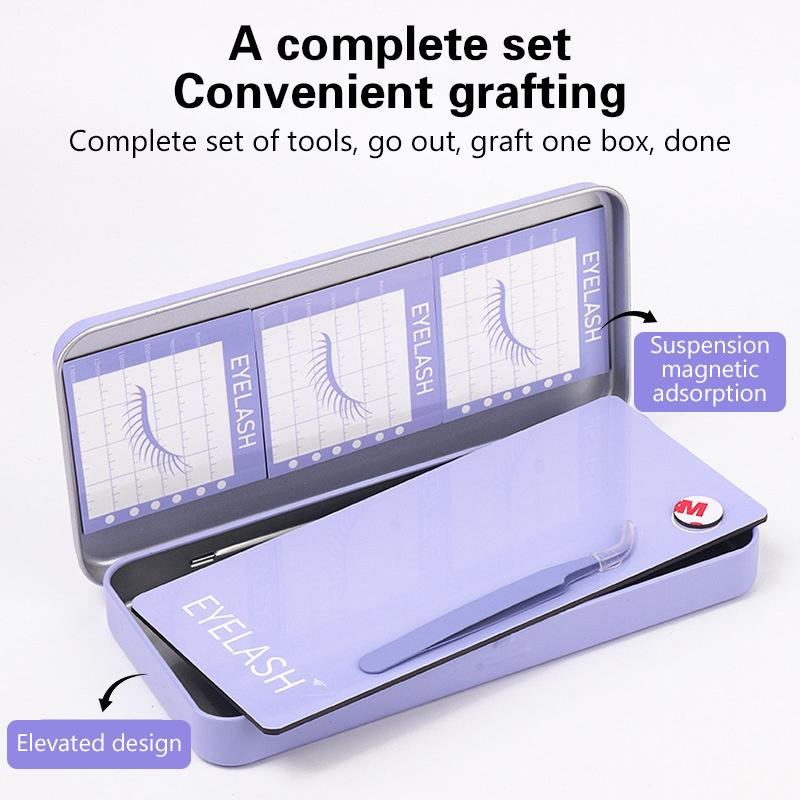 Disketler Cımbızlar ile Boş Manyetik Takma Kirpik Saklama Kutusu Takma Kirpik Tutucu Kılıf Kap Konteyner Seyahat Paleti Kirpik Tutucu