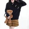 Polo Collar Loose Pullover Autumn and Winter Antique New Top Lazy Chic Knitted Sweater Women's Trend