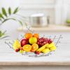 Stainless Steel Living Room Desktop Fruit Dish Durable Draining Fruit Basket Kitchen Decoration
