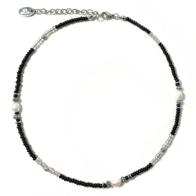Atemberaubende Club Schwarze Perlen Perlenkette