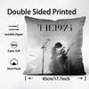 The Band Cushion Cover Plush Fabric Soft DoubleSided Printed Sofa Warm Winter Home Child Gift Pillow Case