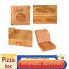 Kraft Paper Disposable Pizza Takeout Boxes