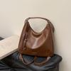 Simple Faux Leather Tote Bag New Commuter Shoulder Bag for College Students
