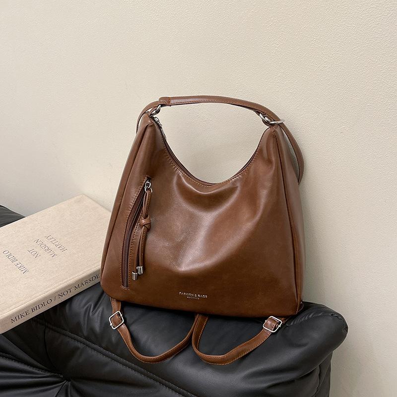 Simple Faux Leather Tote Bag New Commuter Shoulder Bag for College Students