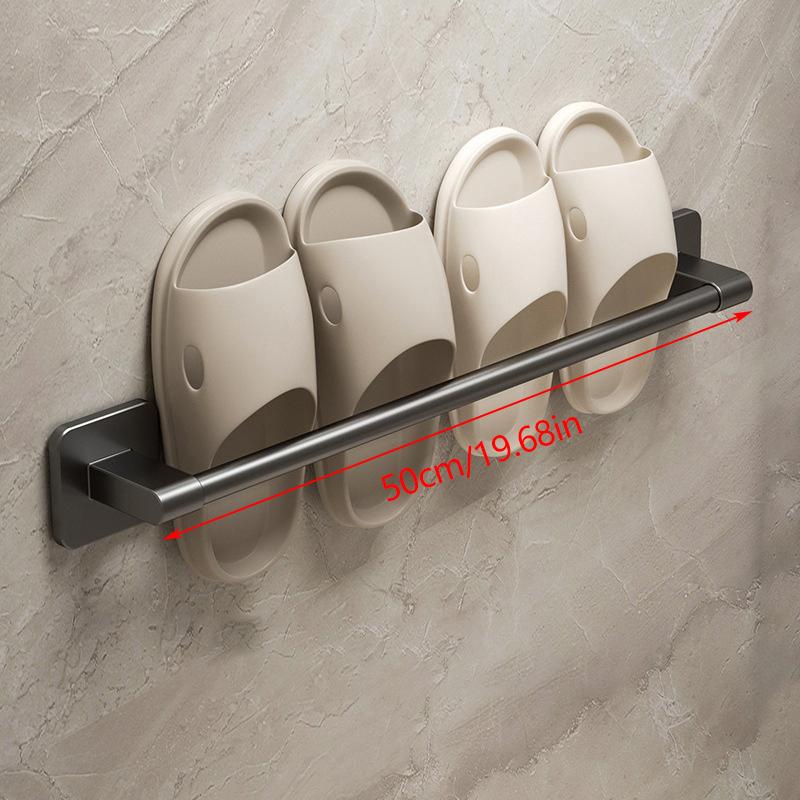 

Вешалка для тапочек в ванной комнате, настенная, без перфорации, для хранения тапочек в спальне, душевой, вешалка для банных тапочек, органайзер Babouche M серый