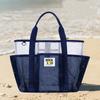 New Handheld Shopping Bag Beach Bag Travel Swimsuit Storage Bag Gym Bags Portable Tote Swimming Mesh Vacation Storage Bag