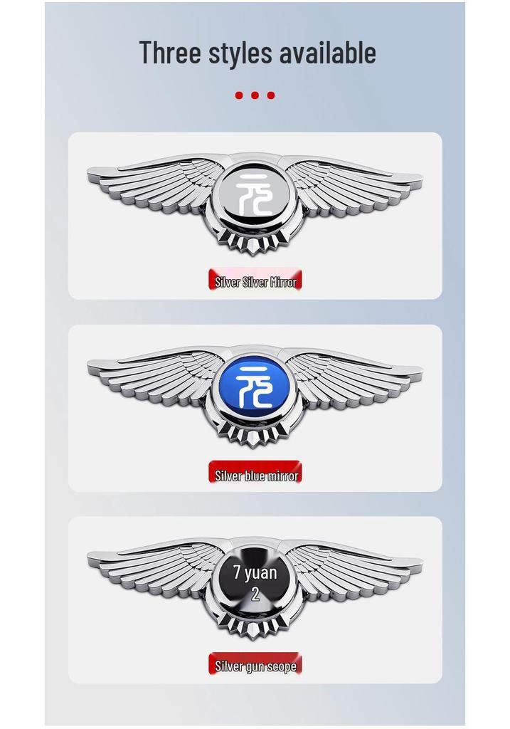 BYD Yuan Pro New Energy PLUS EV Front Emblem Hood Wings Sticker