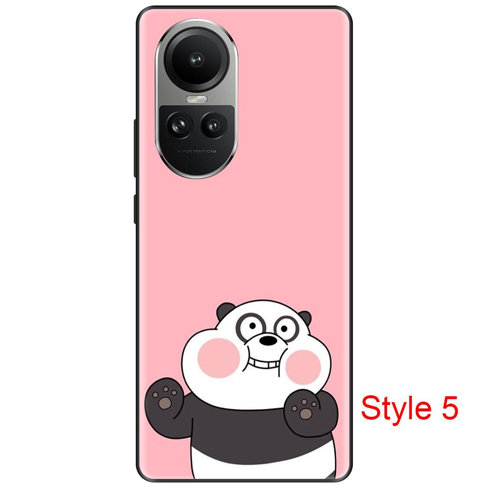Black Case for Oppo Reno 10 10Pro 6.67inch Case On OppoReno10Pro Dust-proof Fundas Coque Etui Bumper Soft Tpu