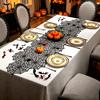 Halloween Tischläufer, 18 x 72 Zoll Gotischer Schwarzer Spitzen Spinnennetz Tischläufer für Küchentisch Esstisch Mittelstück, Halloween Party Dekoration