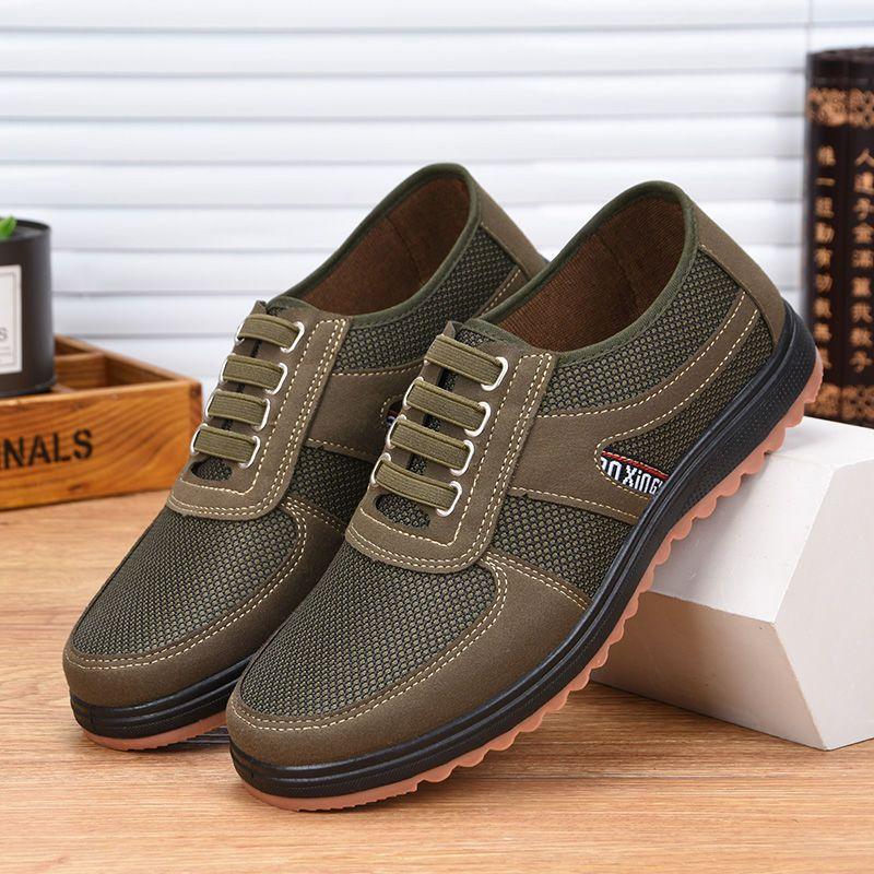 New men's shoes beef tendon sole non-slip and wear-resistant medium casual breathable shoes