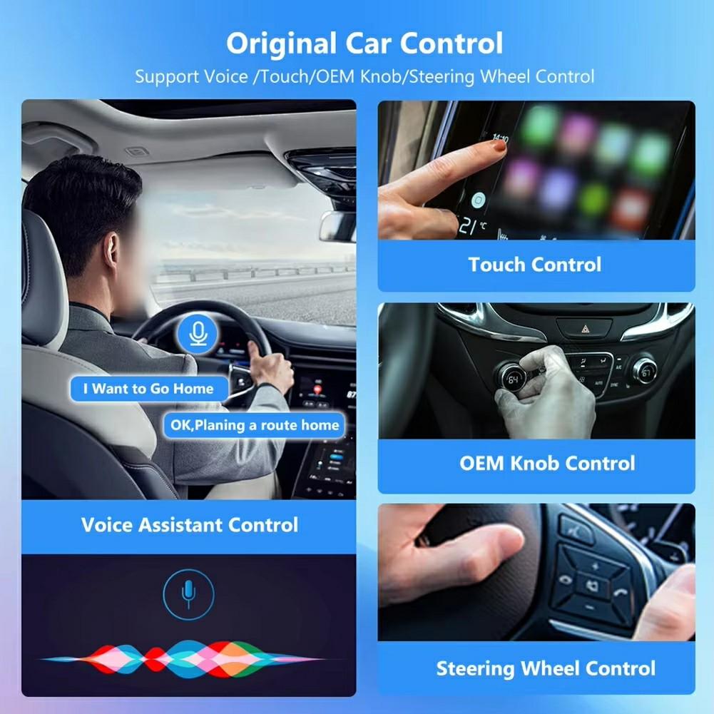 Wireless CarPlay Android Auto 2 In 1 Adapter for Car Navigation USB Dongle