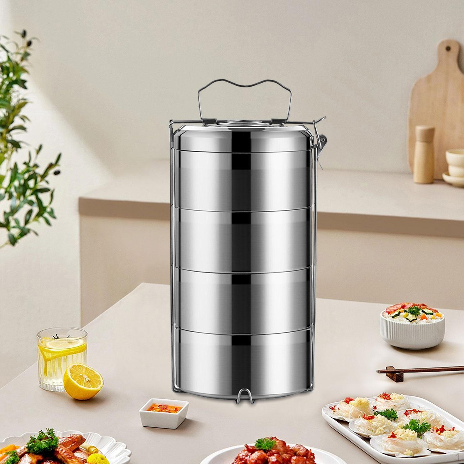 

Ланч-бокс Bento Box Snack с набором столовых приборов, вакуумная термоконтейнер для еды для взрослых 4 tier