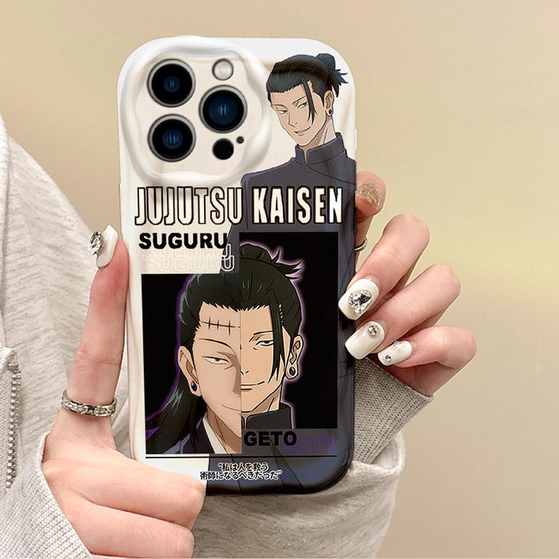 New Jujutsu Kaisen Satoru Gojo Anime Phone Soft Case for iPhone 16 15 14 ProMax 13 12 11 8 7 Plus X XR XS Max TPU Silicone Cover