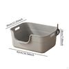 Cat Open Top Anti Splashing,Pet Supplies,Easy To Clean,with Hollow Handles High Sides Litter Pan for