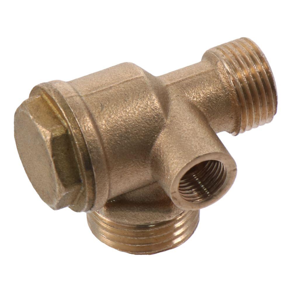 Zpětný ventil s vnějším závitem Ventil vzduchového kompresoru Starý nebo poškozený zpětný ventil vzduchového kompresoru.