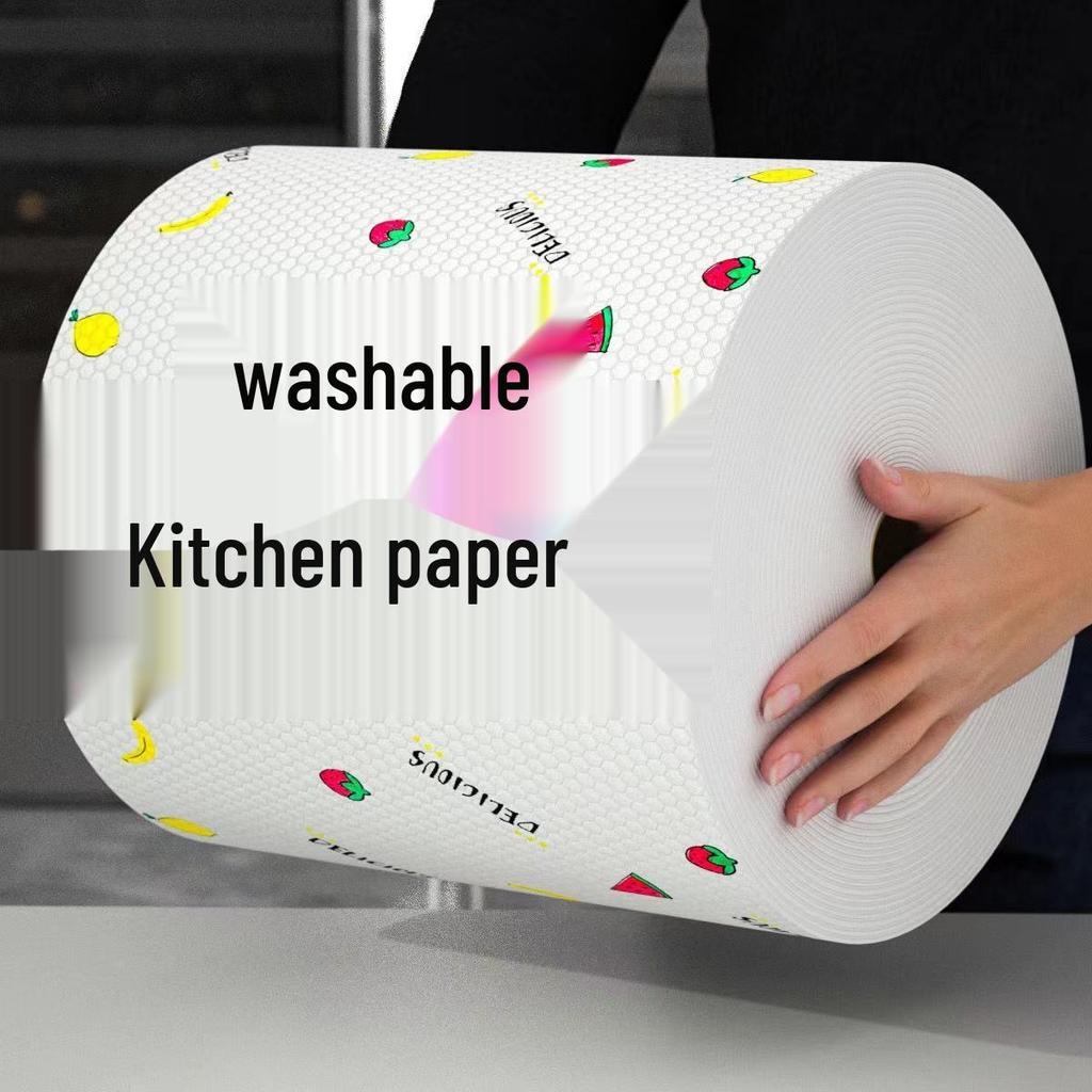 Dual-Use Kitchen Paper: Absorbent Wet & Dry Disposable Cleaning Rag