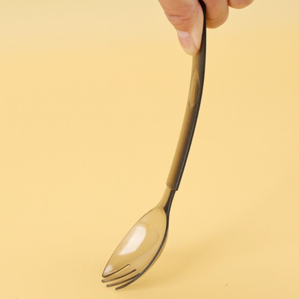 100Pcs Eco-Friendly Ice Cream Spoons Transparent Plastic Spoon  Outdoor Camping