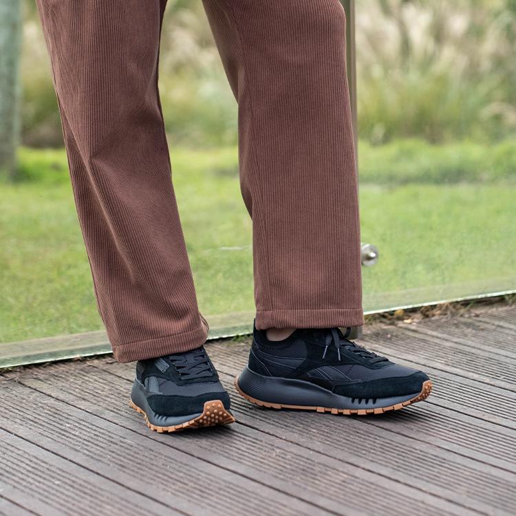 Reebok Cl Legacy W+ Chaussures Décontractées à Semelle Épaisse Confortables Baskets Unisexe Noir 24FRC903U3GH0