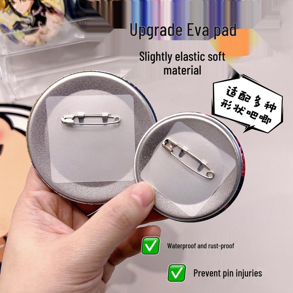 Millet Eva Badge Soft Pin Gasket with Rustproof Back Pad and Self-Sealing Storage Bag