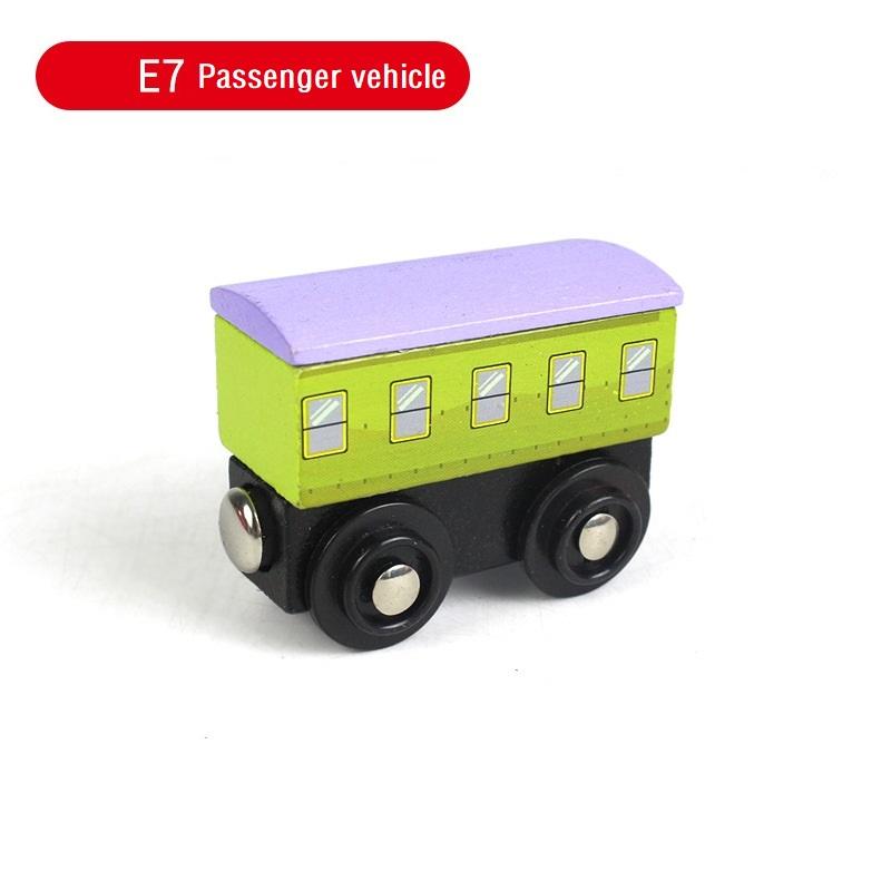 Non-Toxic Wooden Magnetic Train Kids Train Toy Anime Locomotive Car Toys Wooden Track Train Railway Vehicles Children Birthday Gifts