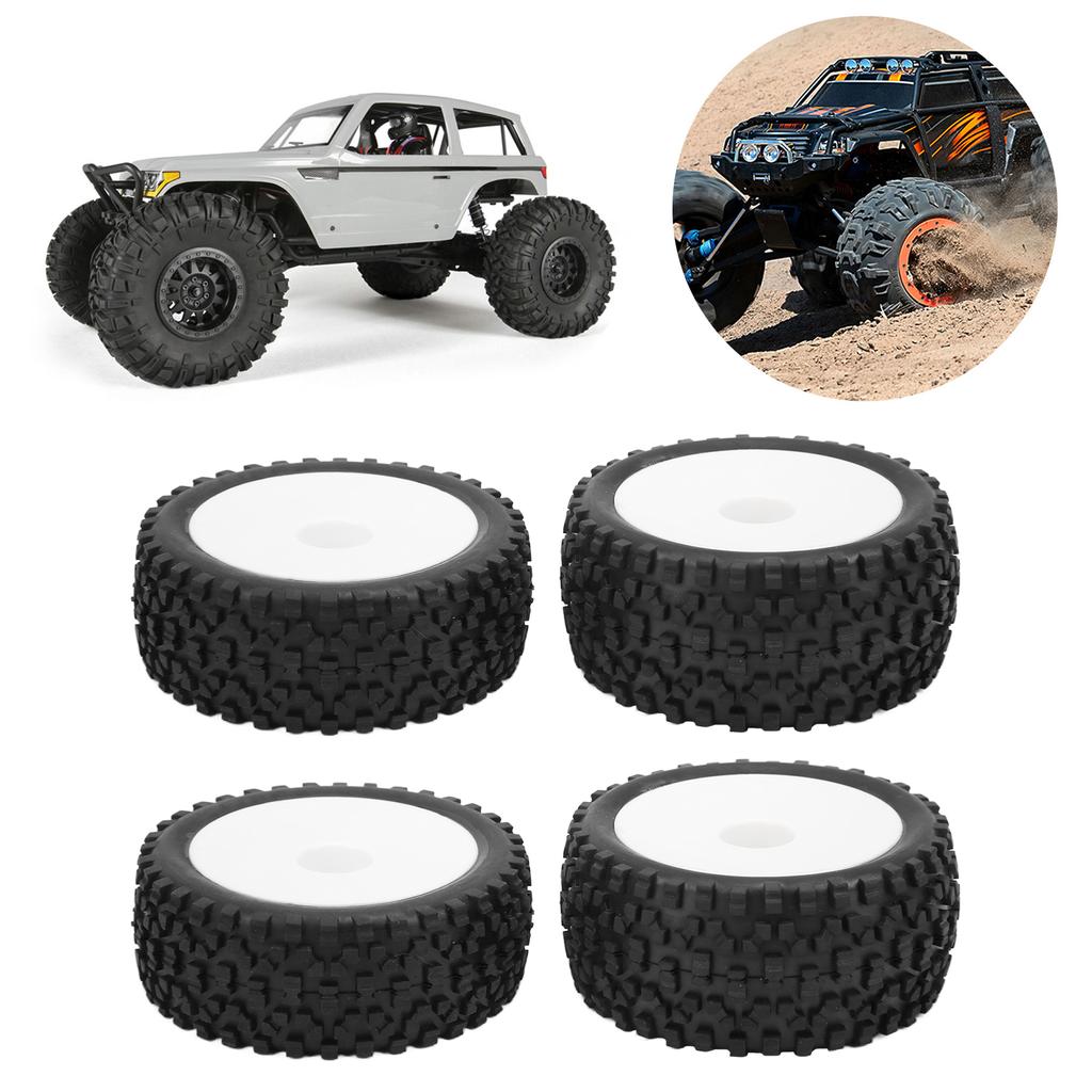 4pcs RC Front Rear Tires and Wheels with 12mm Hex for 1Celsius10 RC Off Road Car Upgrade Parts