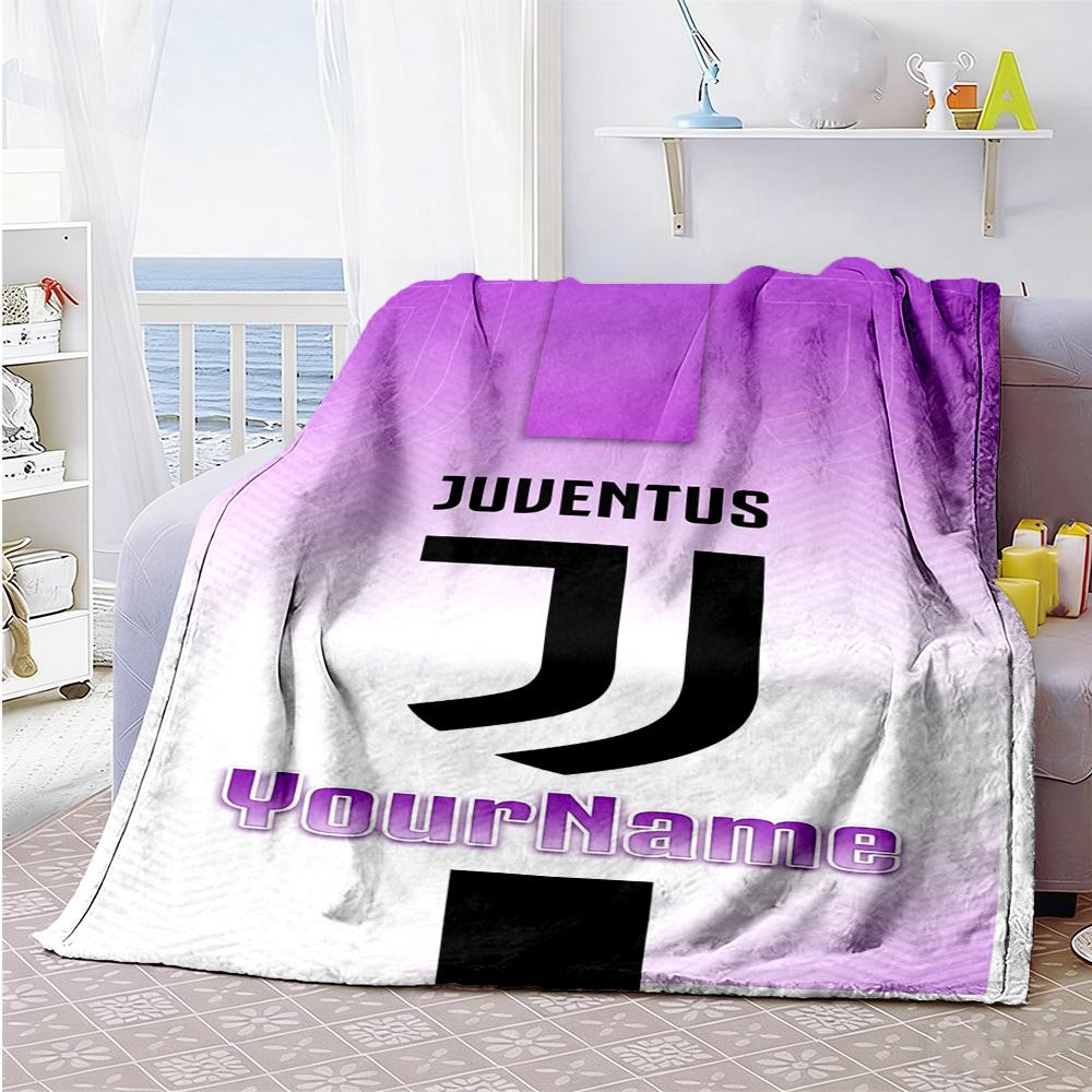 Juventus Customize Your Name Blanket Throw Personalized Blanket Comfortable Throw For Picnics Bed Couch Seaside Four Seasons Universal