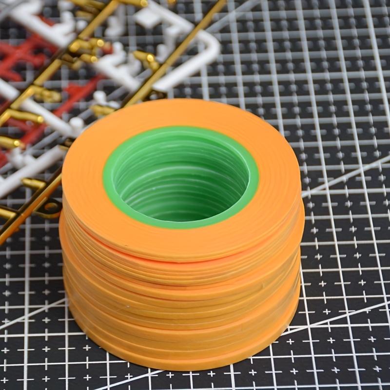 18m/70.92in High-Adhesion Model Painting Tape - Ultra Fine, No-Residue, Hand-Tearable Masking & Covering Tape for DIY Projects, Orange with Green Core