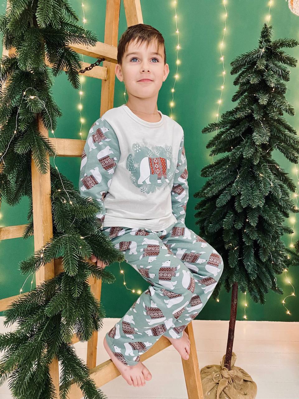 

Спальний одяг (унісекс) Новий рік “Family look”, зима Winter 6076-2 HC 110 оливковий