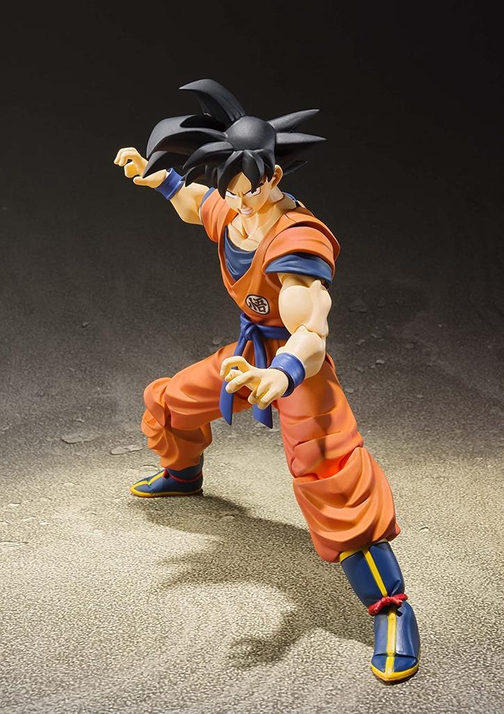 TAMASHII NATIONS Dragon Ball Son Goku Saiyan 140mm ABS PVC Painted Movable Figure S.H.Figuarts - Earth-Raised - Approx. &