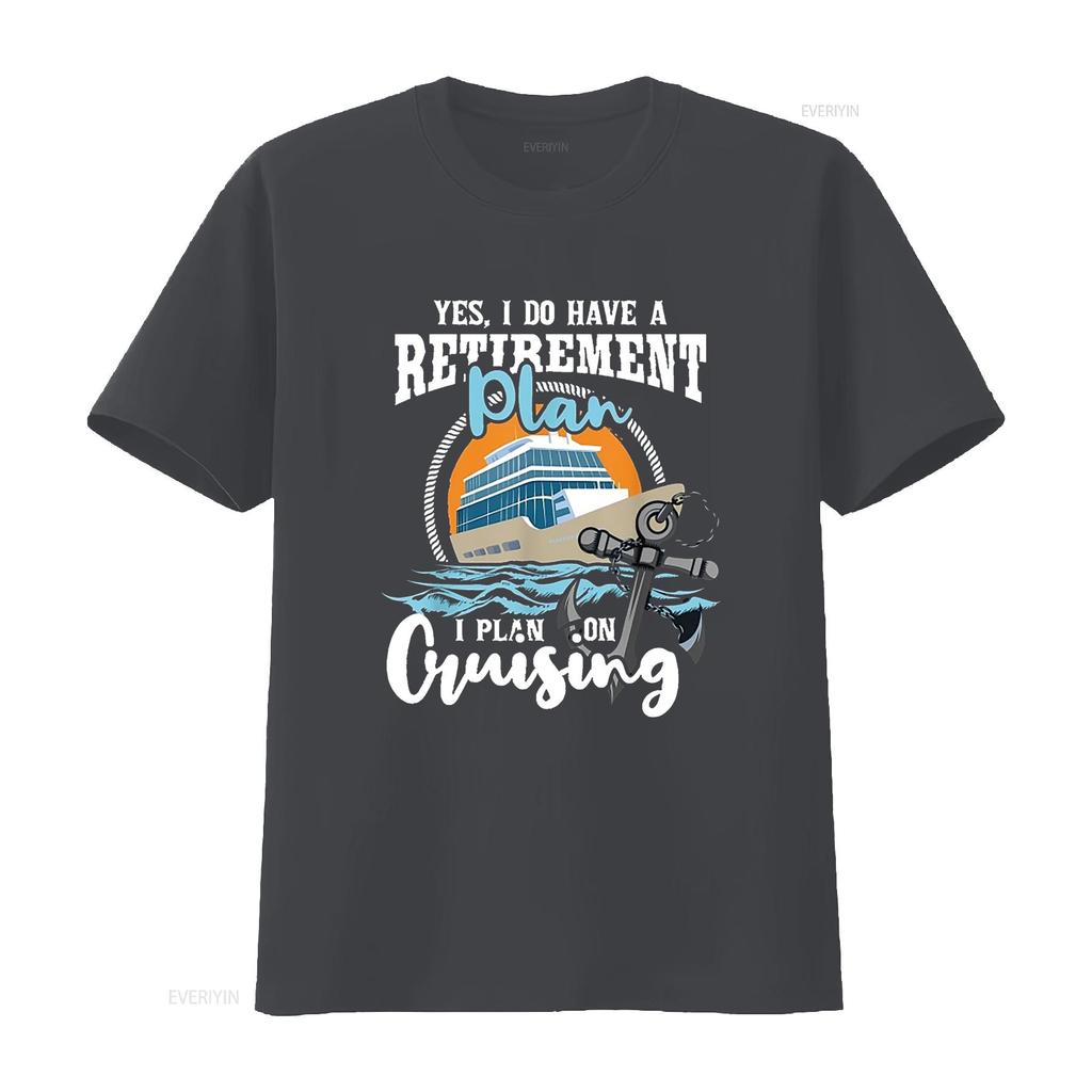 I Do Have A Retirement Plan Cruise Ship Cruising Cruiser T Shirt Black X Large vintage Washed Stretched graphic Versatile